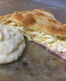 Tarta de jamón y queso