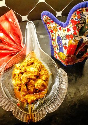 A picture of Chicken Kosha Masalah.