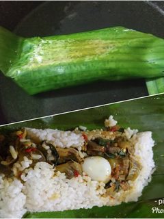 Foto resep Nasi bakar ampela telur puyuh