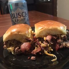 A picture of T’s Bacon Cheeseburger Sliders.