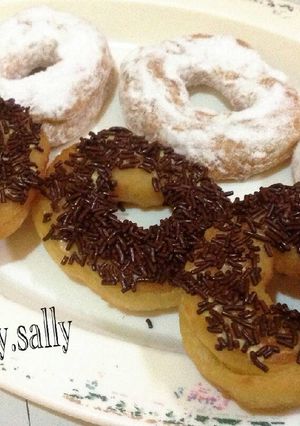 Foto resep donat manis,no ribet,eggless^^