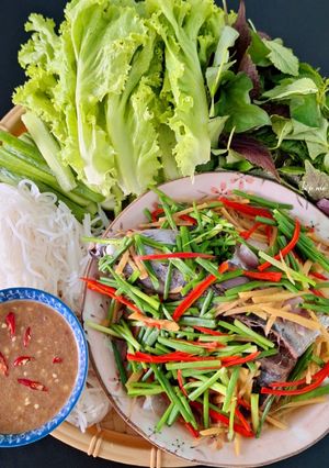 Hình của món Cá ngừ hấp.