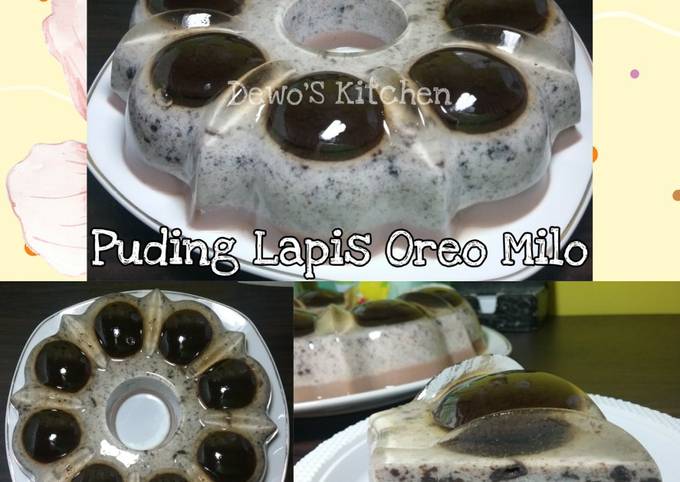 Resep Puding Lapis Oreo Milo Oleh Dewo Saputro Dewi Heru Dewo S Kitchen Cookpad