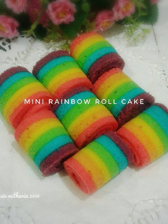 Foto resep Mini rainbow roll cake