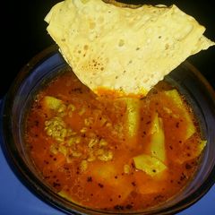 Methi papad curry A picture of Methi papad curry.