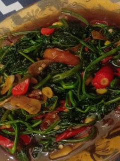 Foto resep Oseng kangkung pedas saos tiram