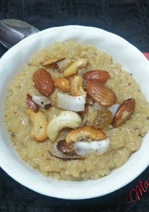 A picture of Bellamy Paramanam.(jaggery Rice) Dussehra special.