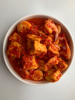 Foto resep Udang campur tahu balado