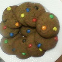 A picture of Brown Butter M&M Cookies.