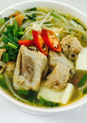 Hình của món Canh xương đậu phụ.