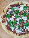 Pizza crème de monbazillac et gesiers