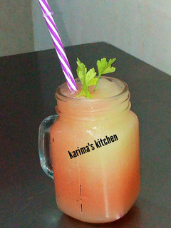 A picture of Watermelon cucumber juice.
