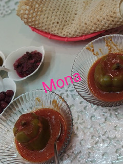 عکسی از دستور دلمه فلفل جان🤩😋