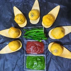 A picture of Batakavada (authentic Gujarati taste).