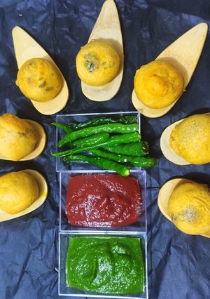 A picture of Batakavada (authentic Gujarati taste).