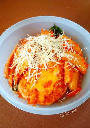 Foto resep Balado telur dan kentang tabur keju