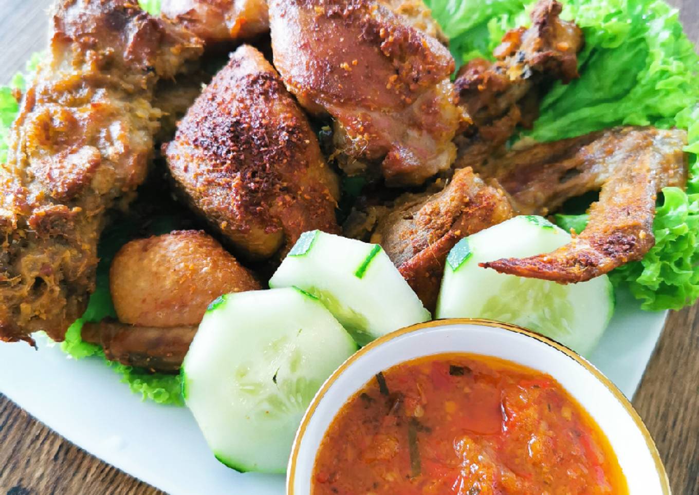 Bebek Oven Sambel Daun Jeruk