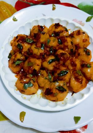A picture of Unique tasty garlic chilli potato spicy snack(A spicy Korean snack).