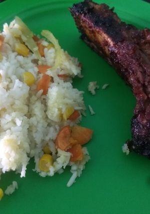 Una foto de Costillas al la Barbiquiu casera