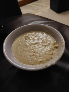 Una foto de Porridge proteico de café y ron