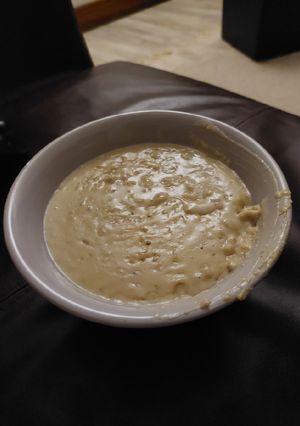 Una foto de Porridge proteico de café y ron