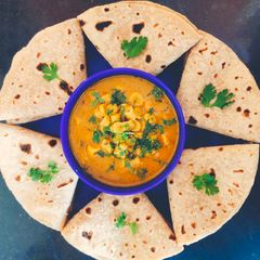 A picture of Rajasthani Gatte ki sabzi.