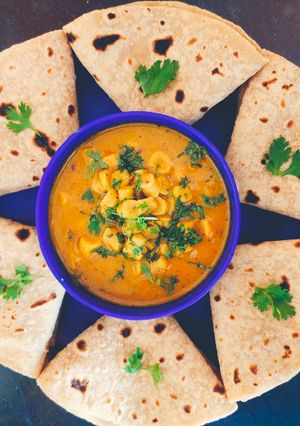 A picture of Rajasthani Gatte ki sabzi.