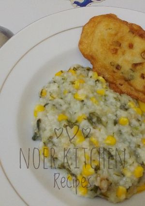 Foto resep Bubur Bayam Jagung Ricecooker