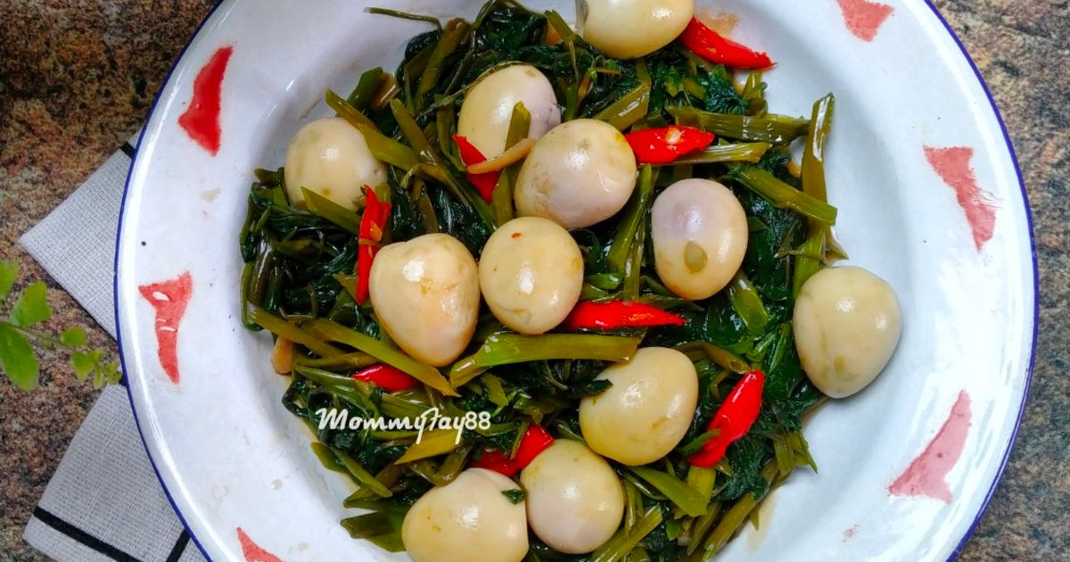 Cah Kangkung Telur Puyuh