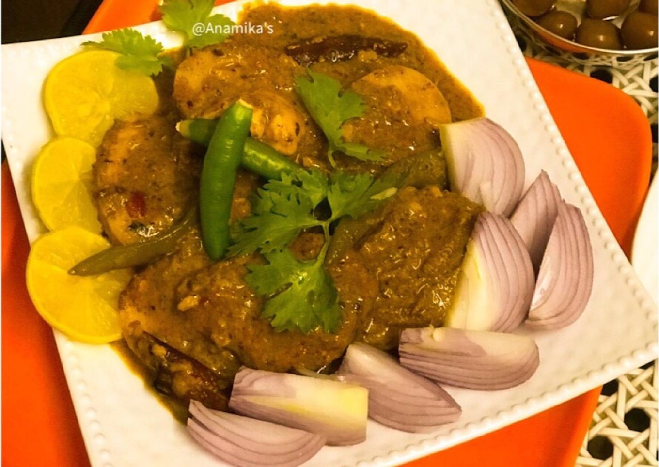 Dim-Shorshe-Posto Bhape/Eggs in the Mustard-Yoghurt Gravy