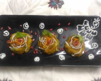 The New Way Prepare Recipe Rose shape Tikki with Mayo Deep from left over aloo matar Subji Delicious Perfect