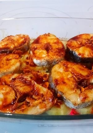 Una foto de Merluza a la gallega