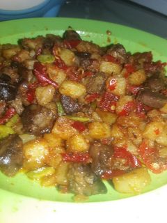 Foto resep Sambel kentang ati ampela pete simple dan enakk,,