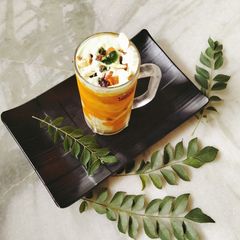 A picture of Mango mastani😋😋😋🍨🍨🍨🍋🍋🍋🍋.