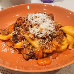 Bolognese With Polenta A picture of Bolognese With Polenta.