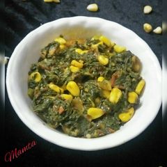 A picture of Spinach Corn Bhurji.