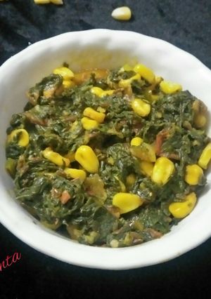 A picture of Spinach Corn Bhurji.
