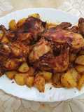 دجاج مع بطاطس بتتبيله مميزه 😋😋