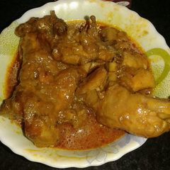 A picture of Chicken masala curry.