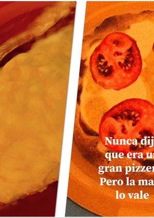 Una foto de Mi masa para pizza y mi pizza también