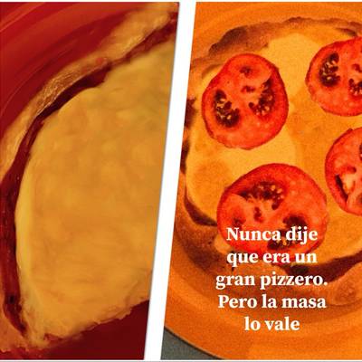 Mi masa para pizza y mi pizza también Receta de César Lorenzano- Cookpad
