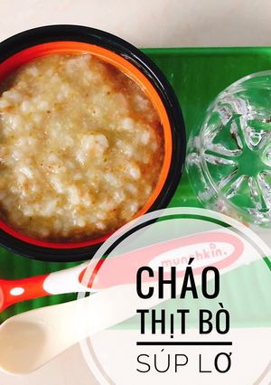 Hình của món Ăn dặm - Cháo thịt bò súp lơ.