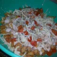 Potato chicken mayo salad A picture of Potato chicken mayo salad.