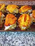 Patacones relleno de coliflor