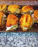 Patacones relleno de coliflor