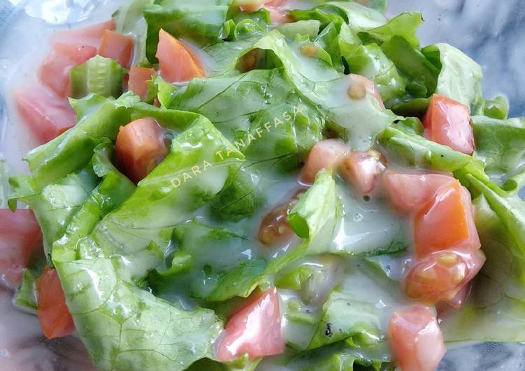 Cara mengolah Salad - Selada Tomat🥗  yang Sedap
