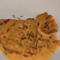 A picture of Chicken with Sun Dried Tomato Cream Sauce.