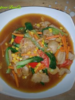 Foto resep Oseng pokcoy bakso ikan
