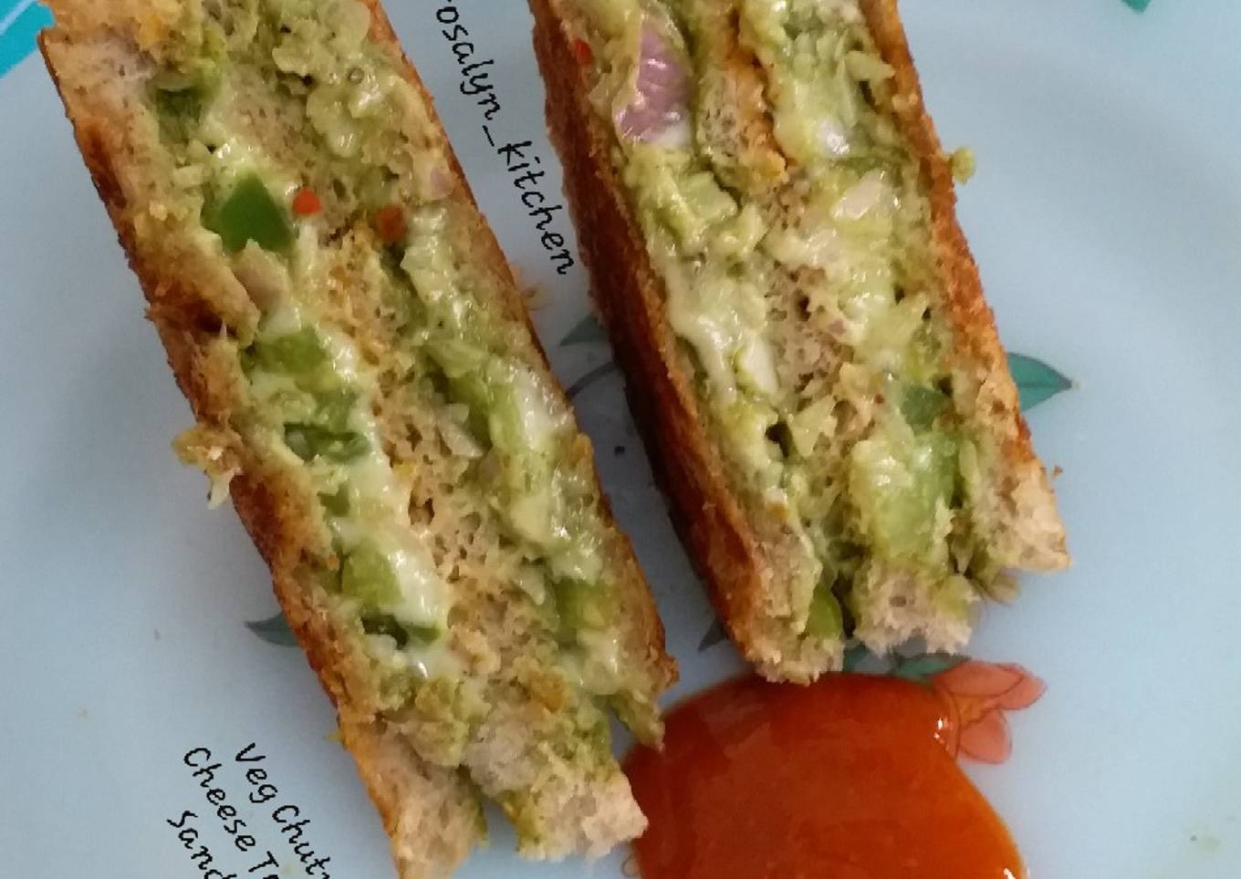 Veg Chutney Cheese Toasted Sandwich