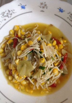 Foto resep Tumis jagung enoki